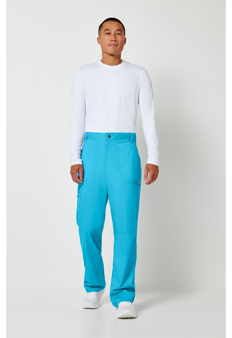 Turquoise - Cherokee Cherokee WW Revolution Men's Scrub Pants - Detail 1 View