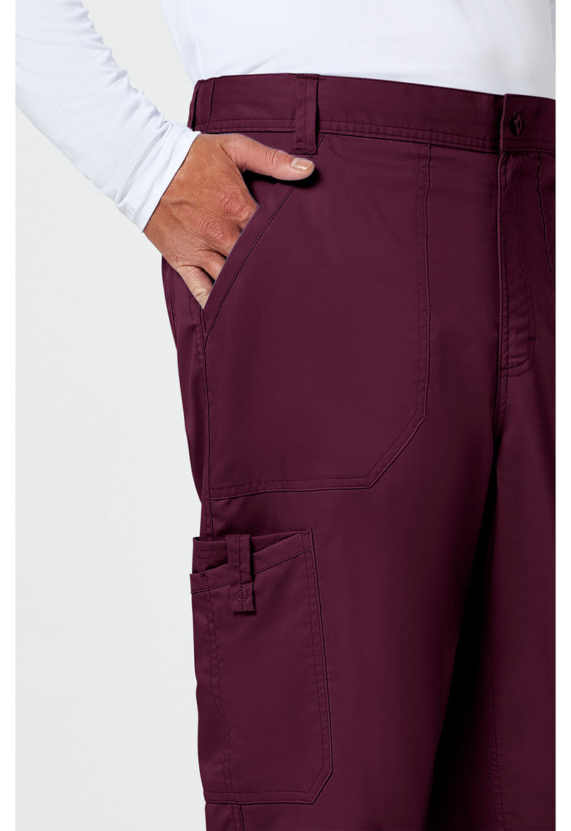 Wine - Cherokee Cherokee WW Revolution Men's Scrub Pants - Detail 3 View
