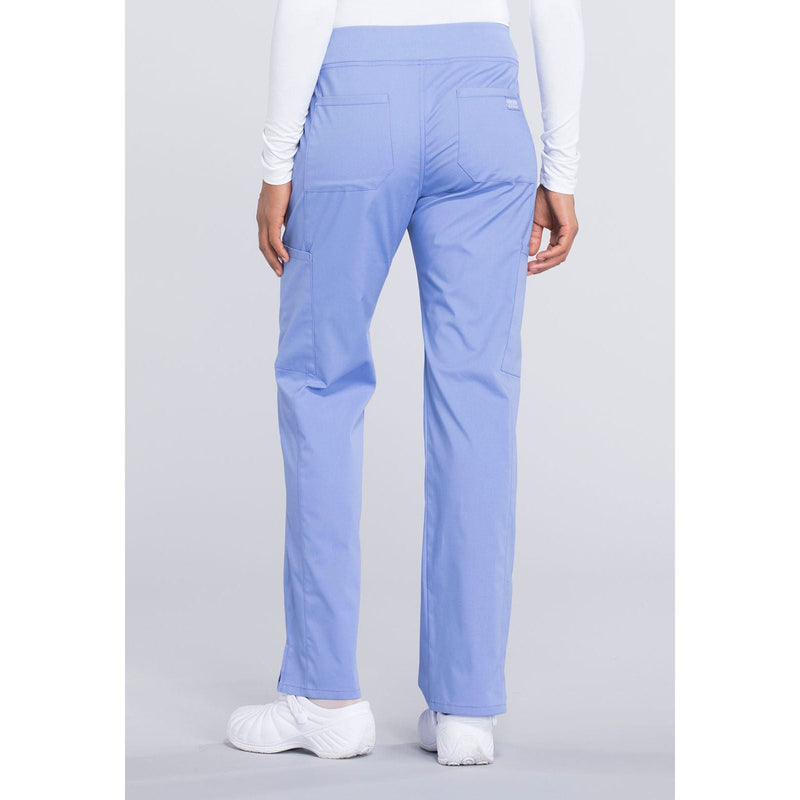 ciel blue - Mid Rise Straight Leg Pull-on Cargo Pant