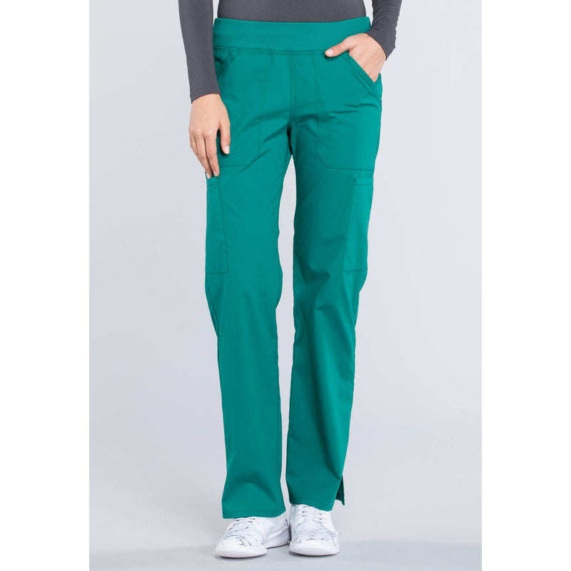 hunter green - Mid Rise Straight Leg Pull-on Cargo Pant