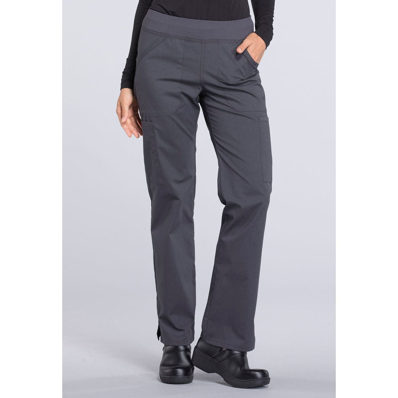 pewter - Mid Rise Straight Leg Pull-on Cargo Pant