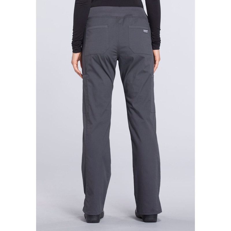 pewter - Mid Rise Straight Leg Pull-on Cargo Pant