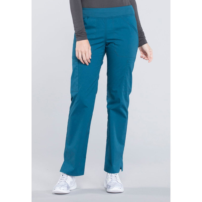 caribbean blue - Mid Rise Straight Leg Pull-on Cargo Pant