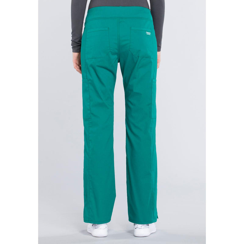 hunter green - Mid Rise Straight Leg Pull-on Cargo Pant