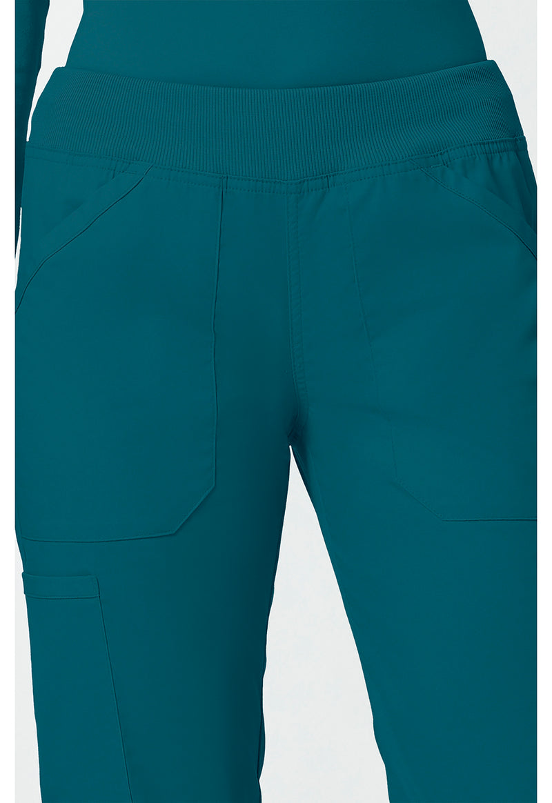 caribbean blue - Mid Rise Straight Leg Pull-on Cargo Pant (View 2)