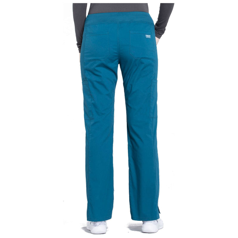 caribbean blue - Mid Rise Straight Leg Pull-on Cargo Pant