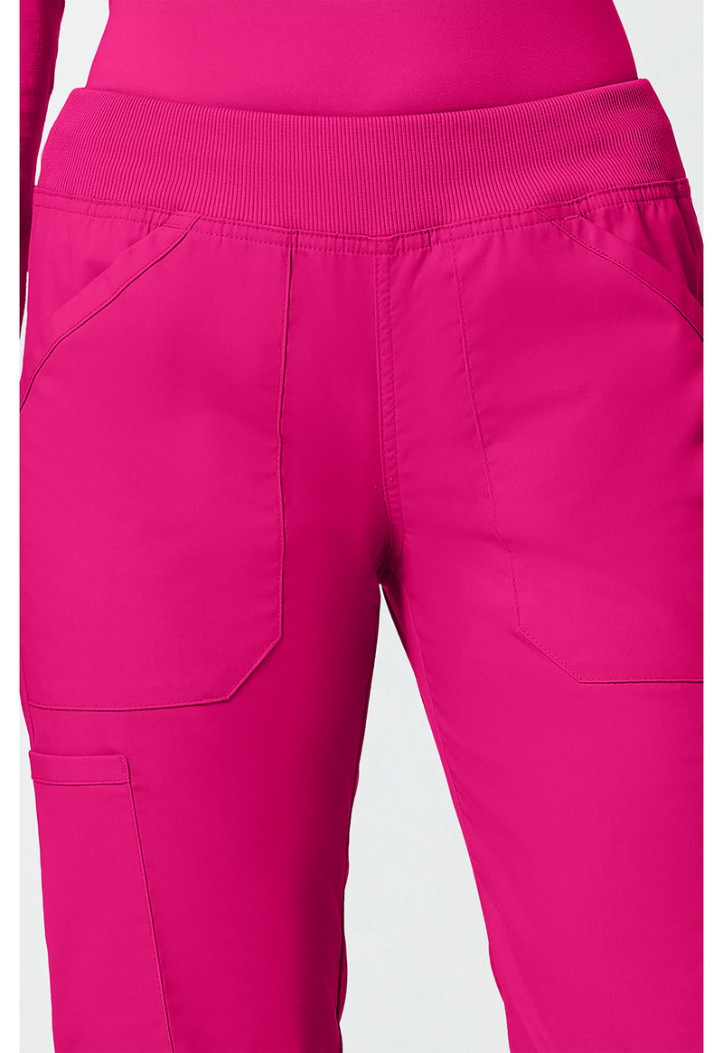 electric pink - Mid Rise Straight Leg Pull-on Cargo Pant (View 2)