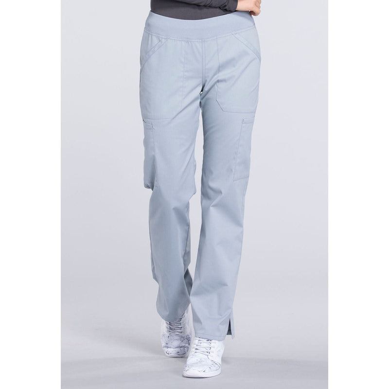grey - Mid Rise Straight Leg Pull-on Cargo Pant