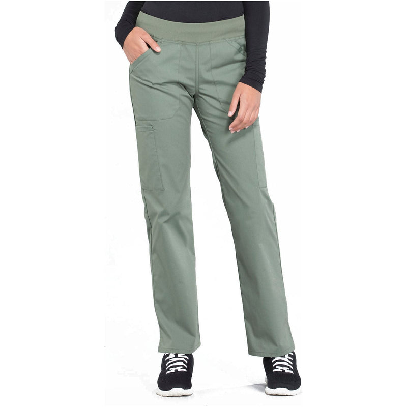 olive - Mid Rise Straight Leg Pull-on Cargo Pant