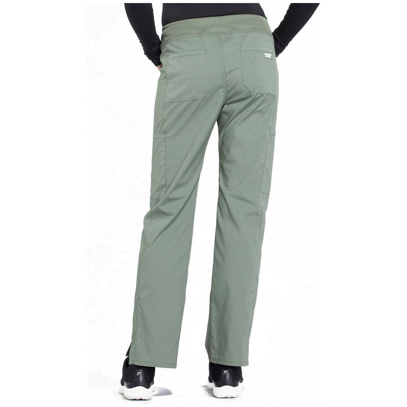 olive - Mid Rise Straight Leg Pull-on Cargo Pant