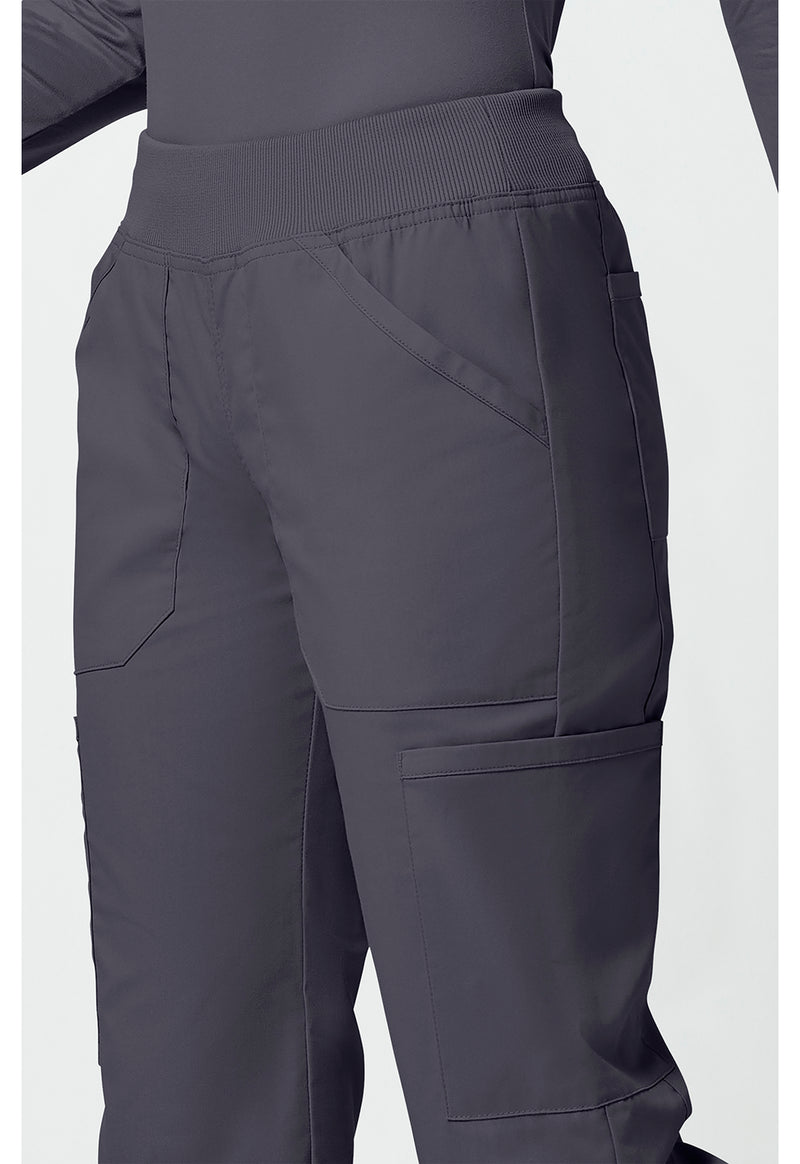 pewter - Mid Rise Straight Leg Pull-on Cargo Pant (View 4)