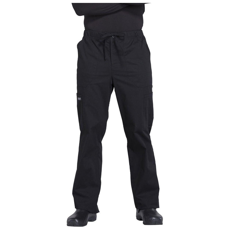 black - Men's Tapered Leg Fly Front Cargo Pant