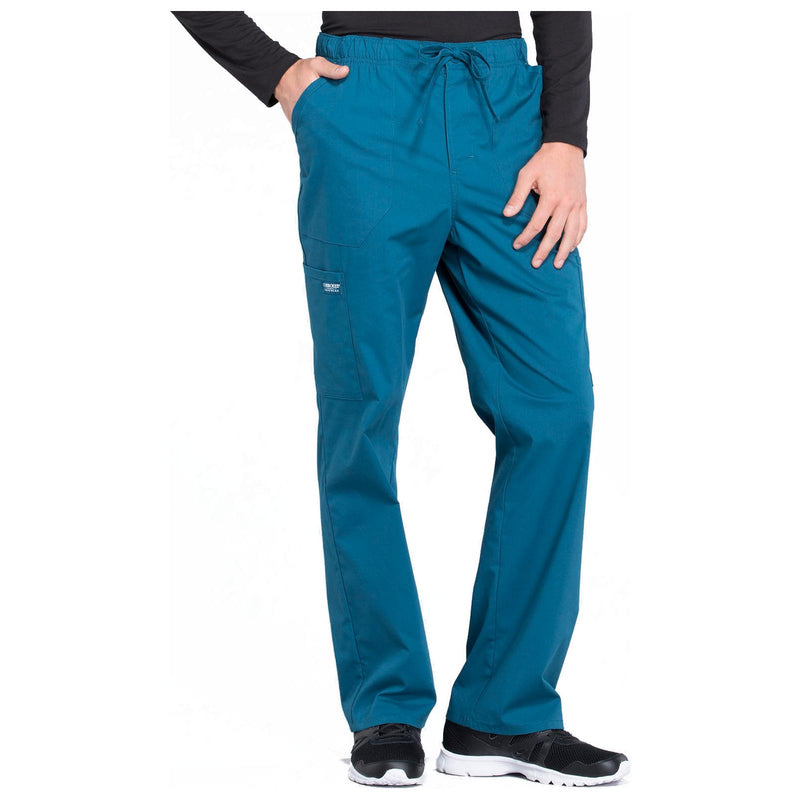 caribbean blue - Men's Tapered Leg Fly Front Cargo Pant
