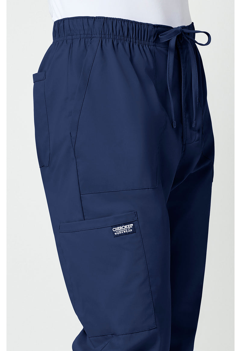 navy - Men's Tapered Leg Fly Front Cargo Pant (View 3)