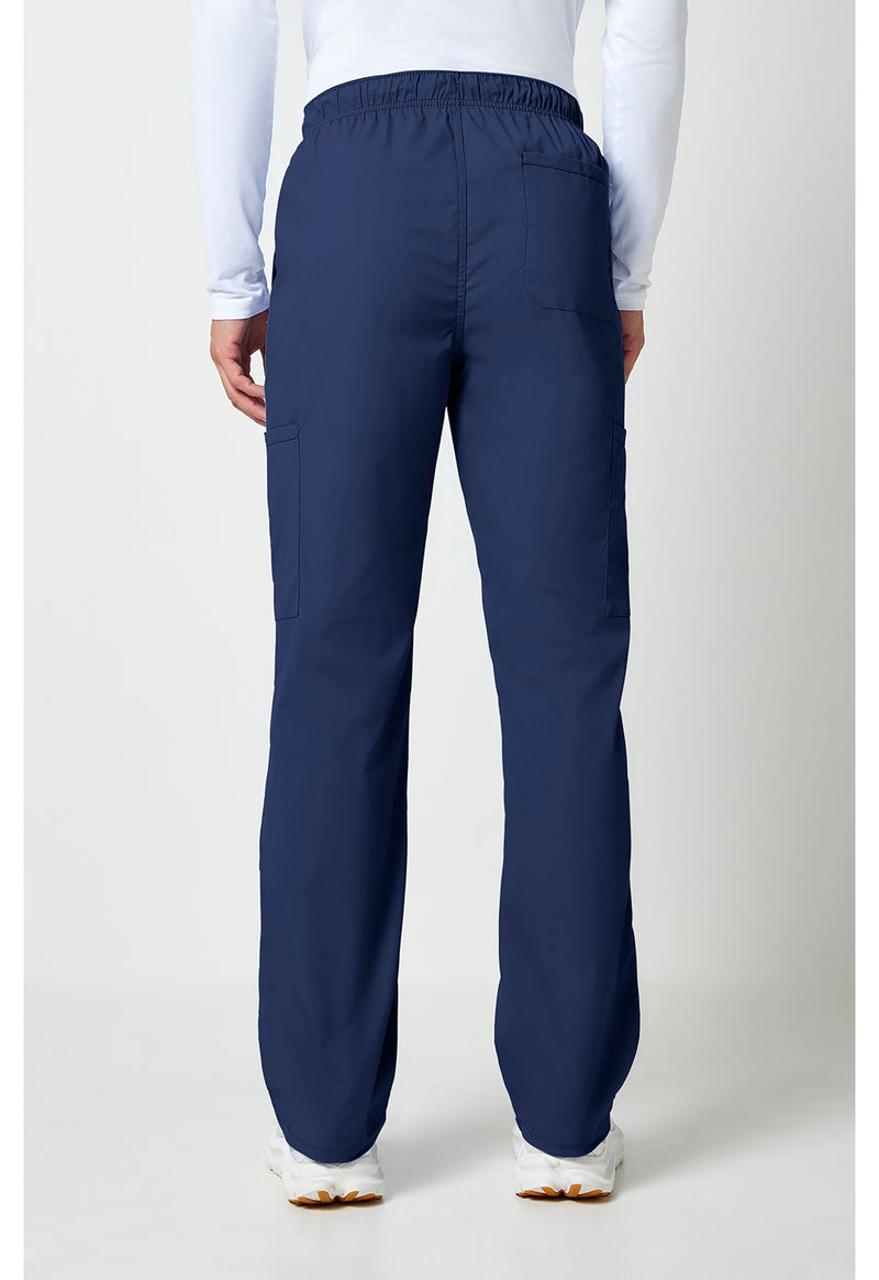 navy - Men's Tapered Leg Fly Front Cargo Pant (Back)