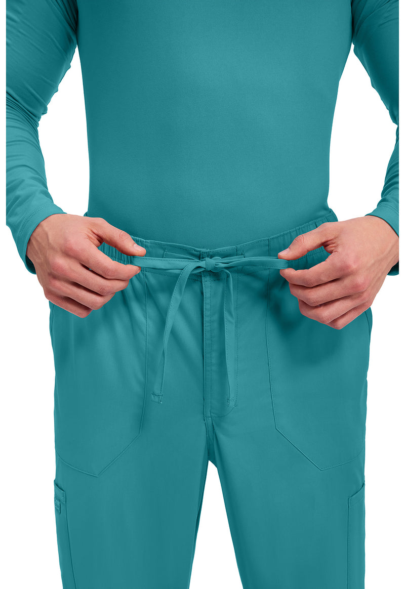 teal blue - Men's Tapered Leg Fly Front Cargo Pant (View 2)