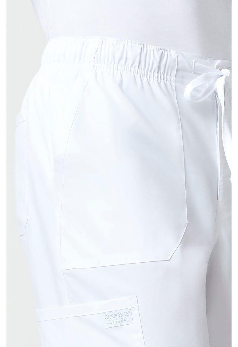 white - Men's Tapered Leg Fly Front Cargo Pant (View 4)