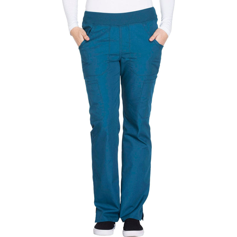 caribbean blue - Mid Rise Straight Leg Pull-on Cargo Pant