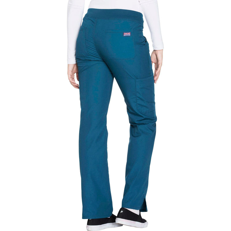 caribbean blue - Mid Rise Straight Leg Pull-on Cargo Pant