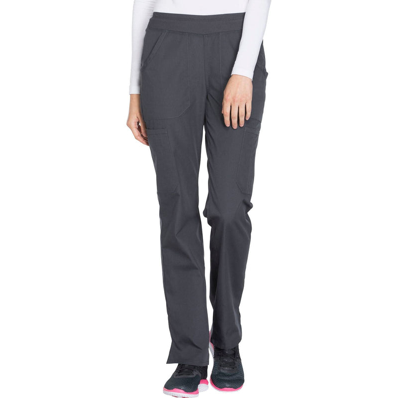 pewter - Mid Rise Straight Leg Pull-on Cargo Pant