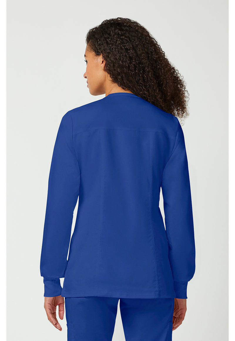 Galaxy Blue - Cherokee WW Revolution Women Scrub Jacket - Back View