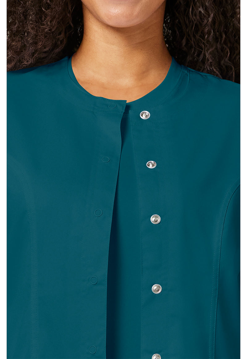 Caribbean Blue - Cherokee Cherokee WW Revolution Women's Scrub Jacket - Detail 2 View