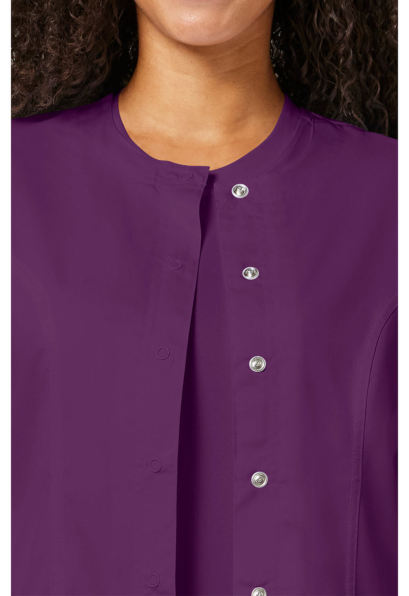 Eggplant - Cherokee Cherokee WW Revolution Women's Scrub Jacket - Detail 2 View