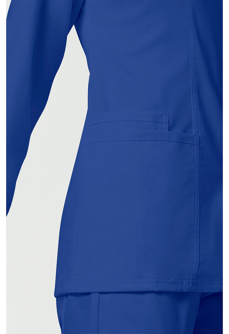 Galaxy Blue - Cherokee Cherokee WW Revolution Women's Scrub Jacket - Detail 3 View