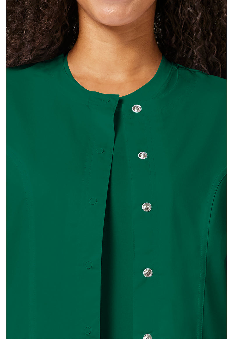 Hunter Green - Cherokee Cherokee WW Revolution Women's Scrub Jacket - Detail 2 View