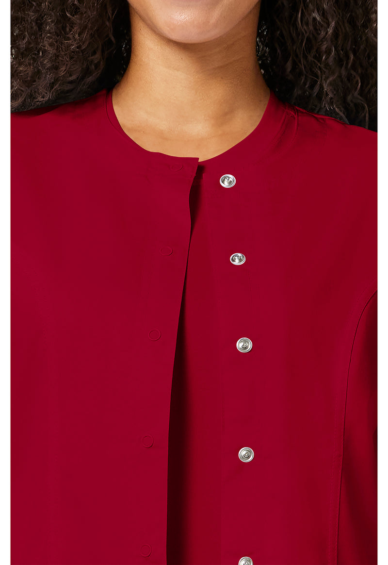Red - Cherokee Cherokee WW Revolution Women's Scrub Jacket - Detail 2 View