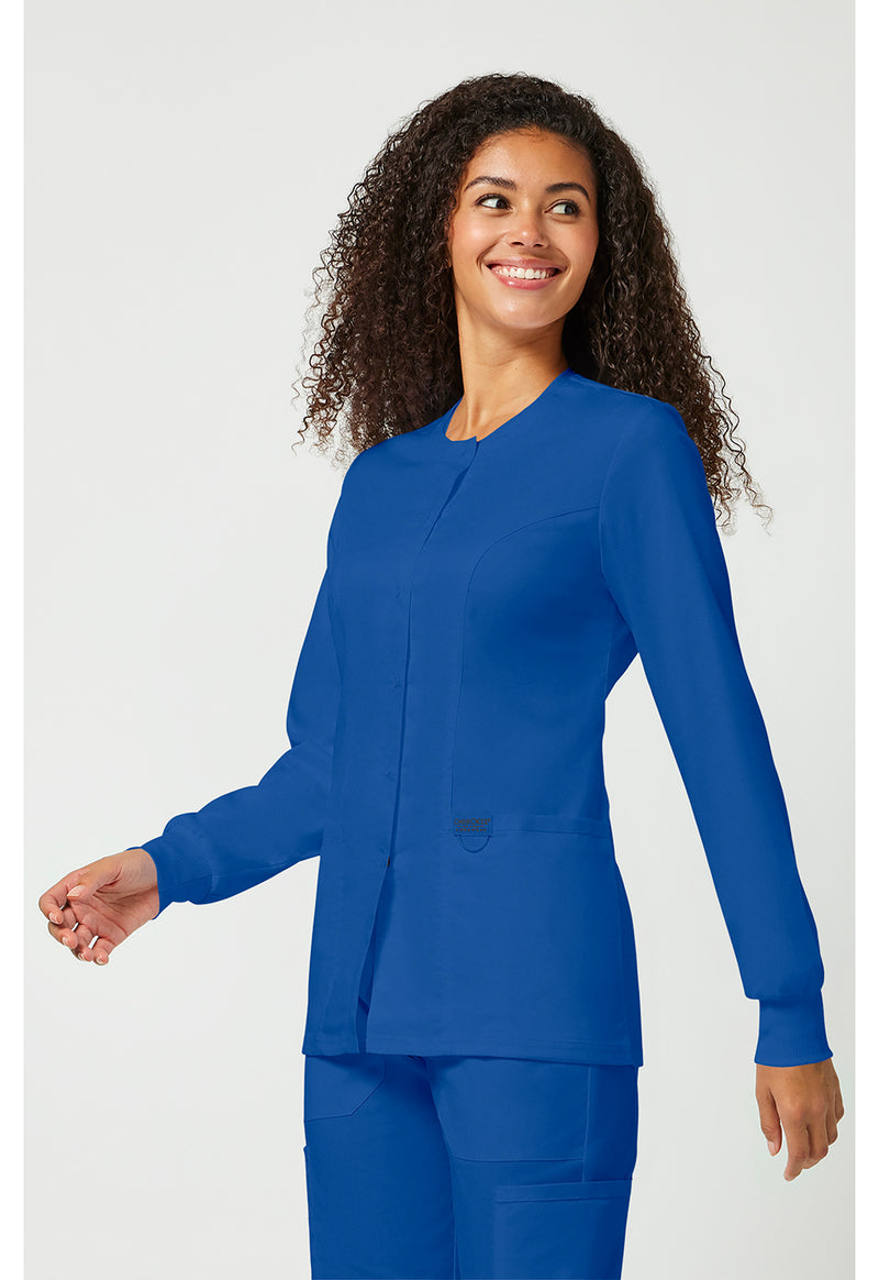 Royal - Cherokee Cherokee WW Revolution Women's Scrub Jacket - Left Side View