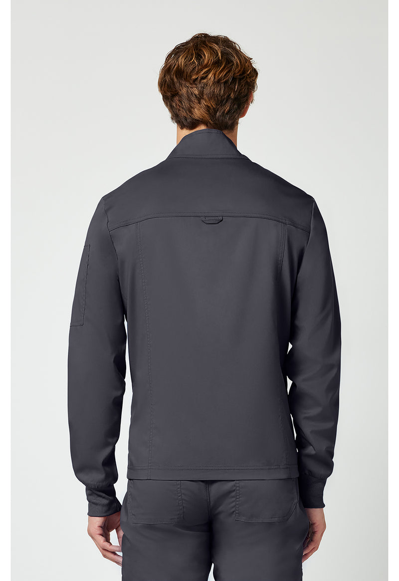 Pewter - Cherokee WW Revolution Men's Scrub Jacket - Back View