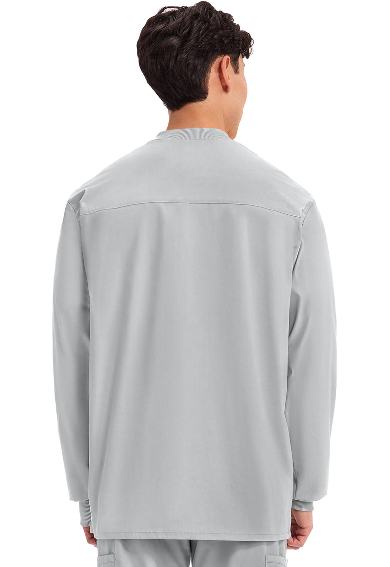 grey - Men's Snap Front Jacket (Back)