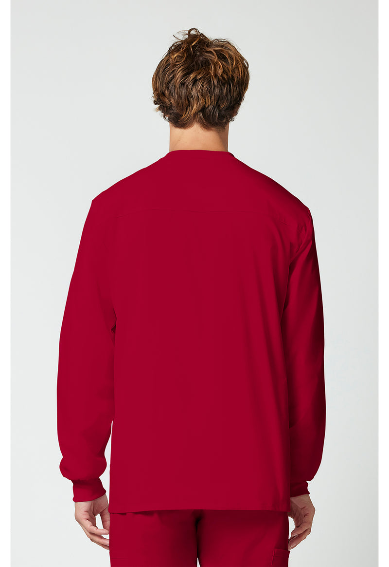red - Men's Snap Front Jacket (Back)
