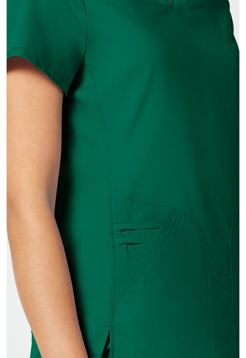 Hunter Green - Cherokee Cherokee WW Revolution Women's Scrub Top - Detail 3 View
