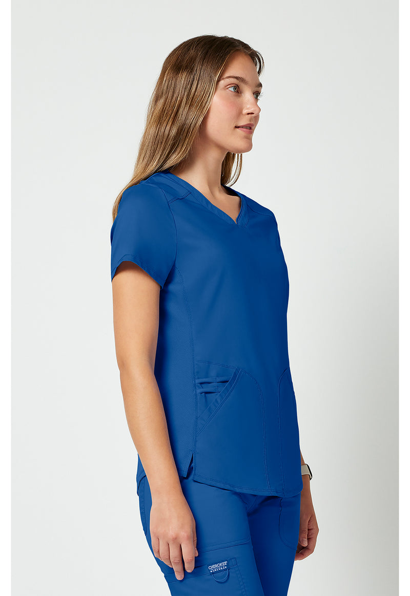 Royal - Cherokee Cherokee WW Revolution Women's Scrub Top - Right Side View