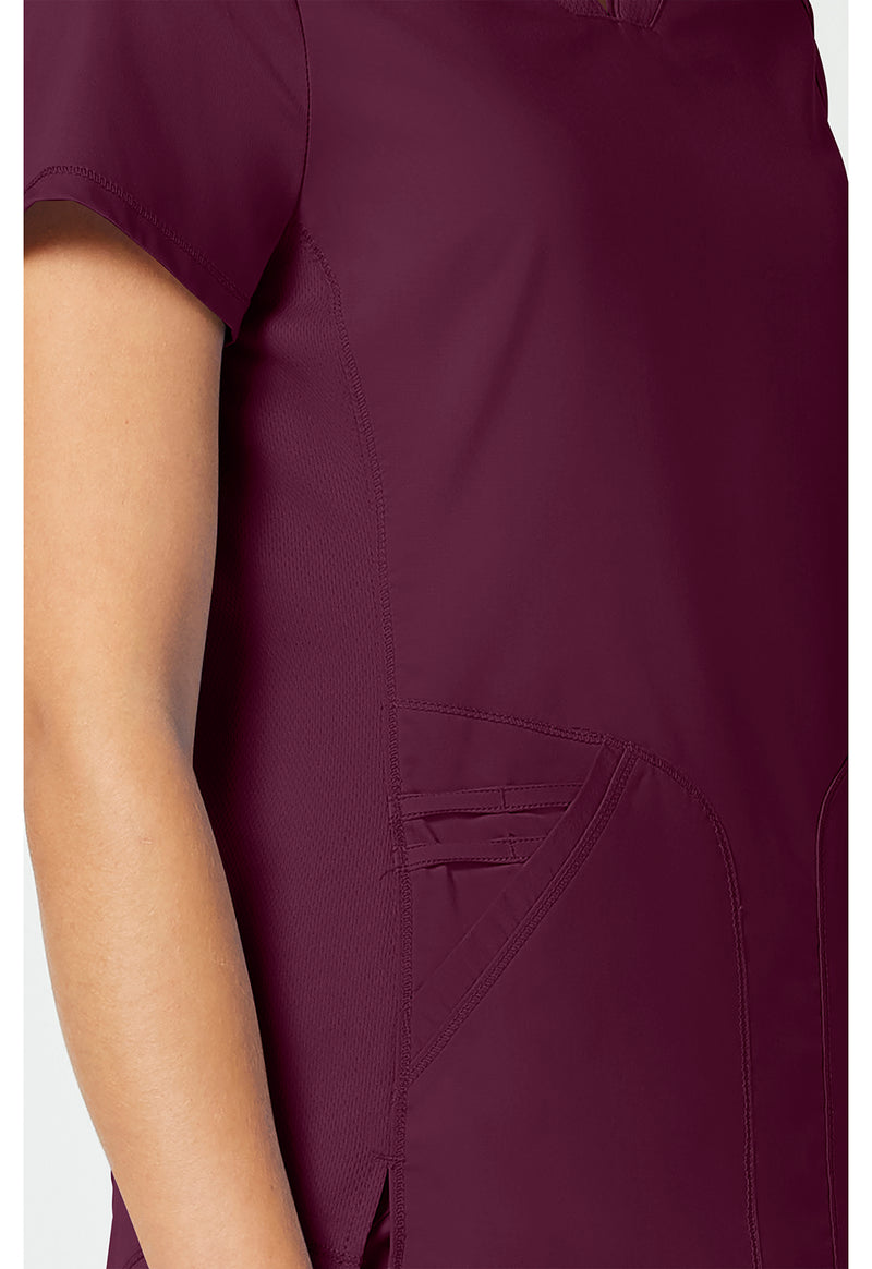 Wine - Cherokee Cherokee WW Revolution Women's Scrub Top - Detail 3 View