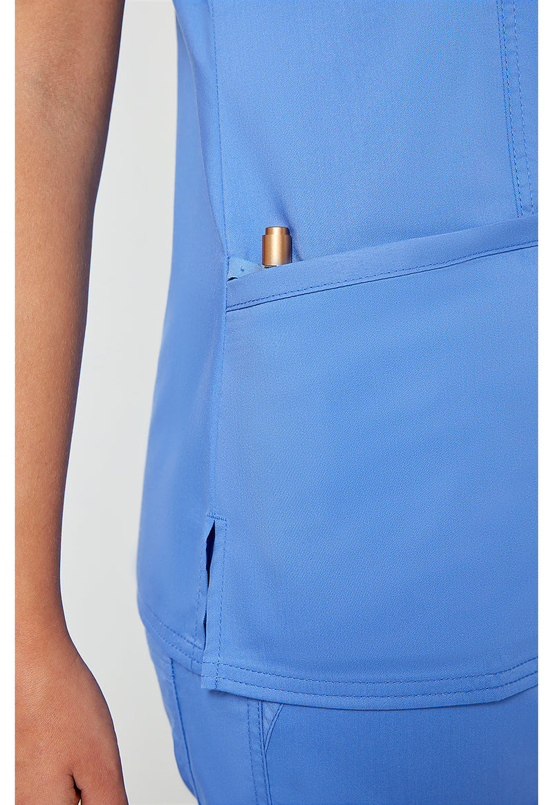 Ciel Blue - Cherokee Cherokee WW Revolution Women's Scrub Top - Detail 2 View