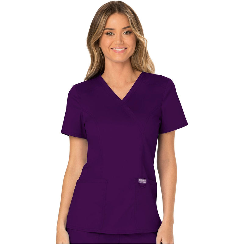 eggplant - Mock Wrap Top