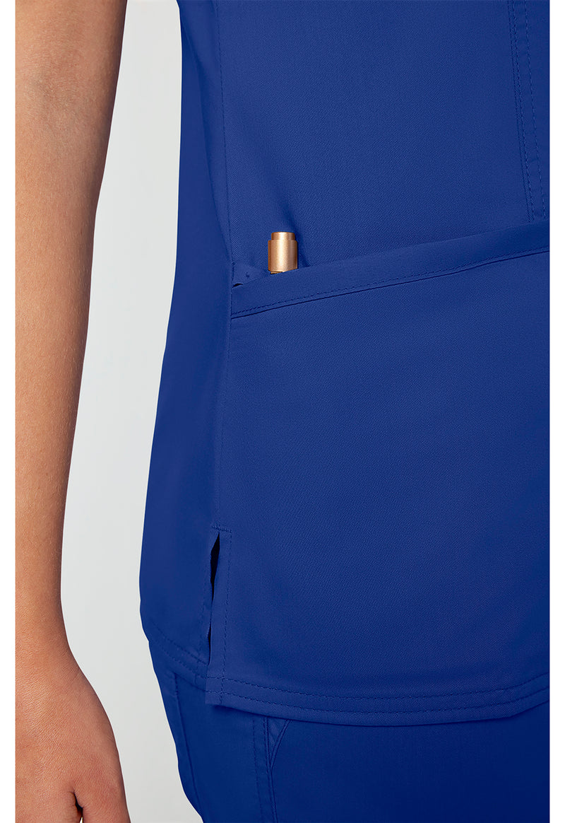 Galaxy Blue - Cherokee Cherokee WW Revolution Women's Scrub Top - Detail 2 View