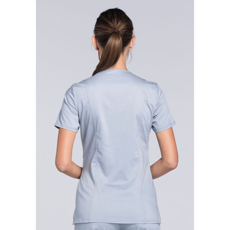 grey - Mock Wrap Top