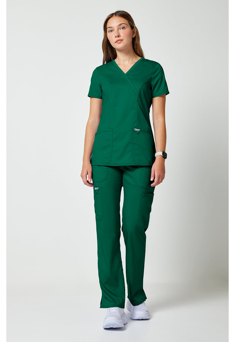 Hunter Green - Cherokee Cherokee WW Revolution Women's Scrub Top - Detail 1 View