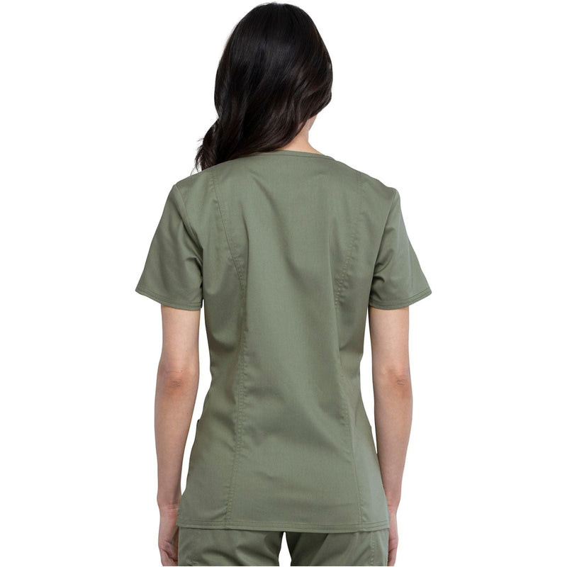olive - Mock Wrap Top