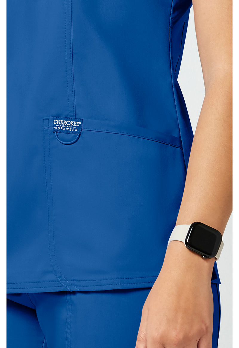 Royal - Cherokee Cherokee WW Revolution Women's Scrub Top - Detail 3 View