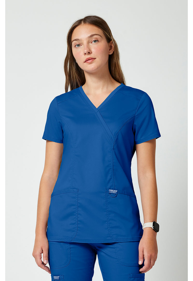 Royal - Cherokee Cherokee WW Revolution Women's Scrub Top - Detail 4 View