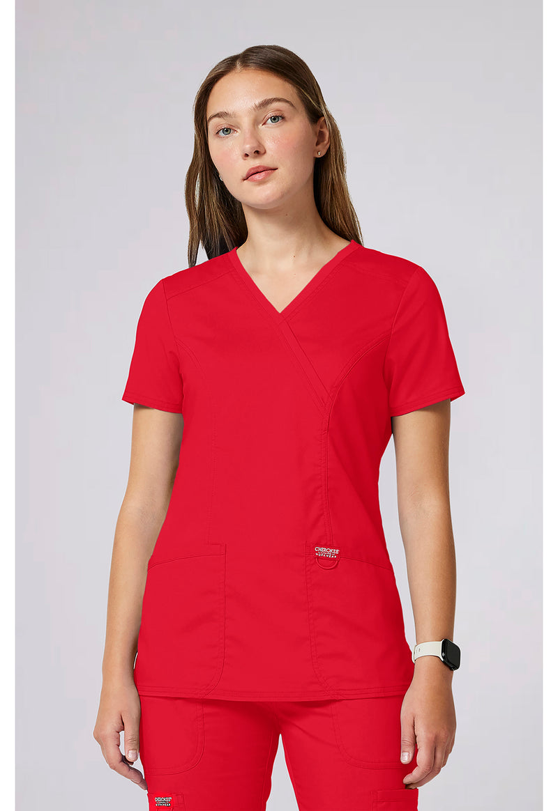 Sweet Paprika - Cherokee Cherokee WW Revolution Women's Scrub Top - Detail 4 View