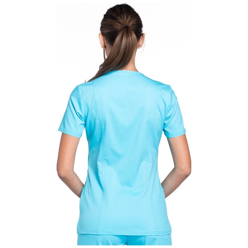 turquoise - Mock Wrap Top
