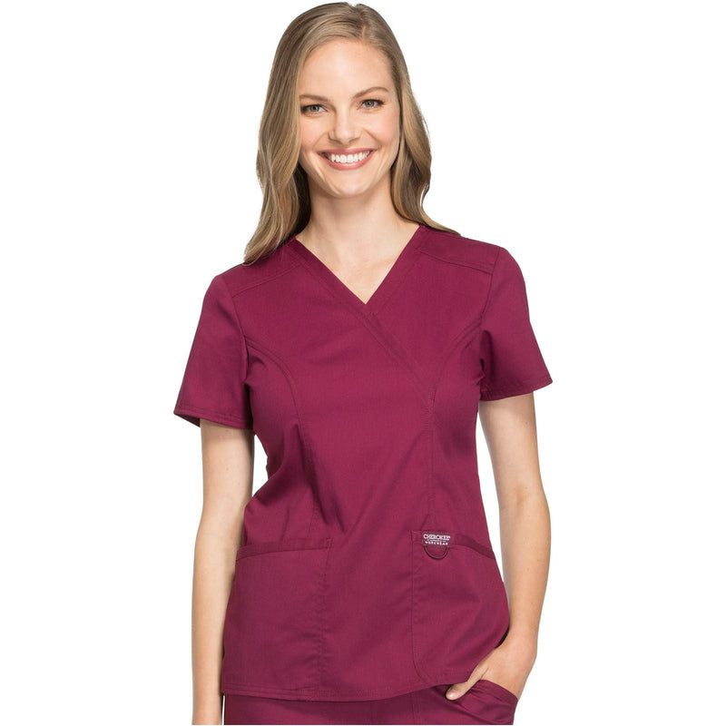 wine - Mock Wrap Top