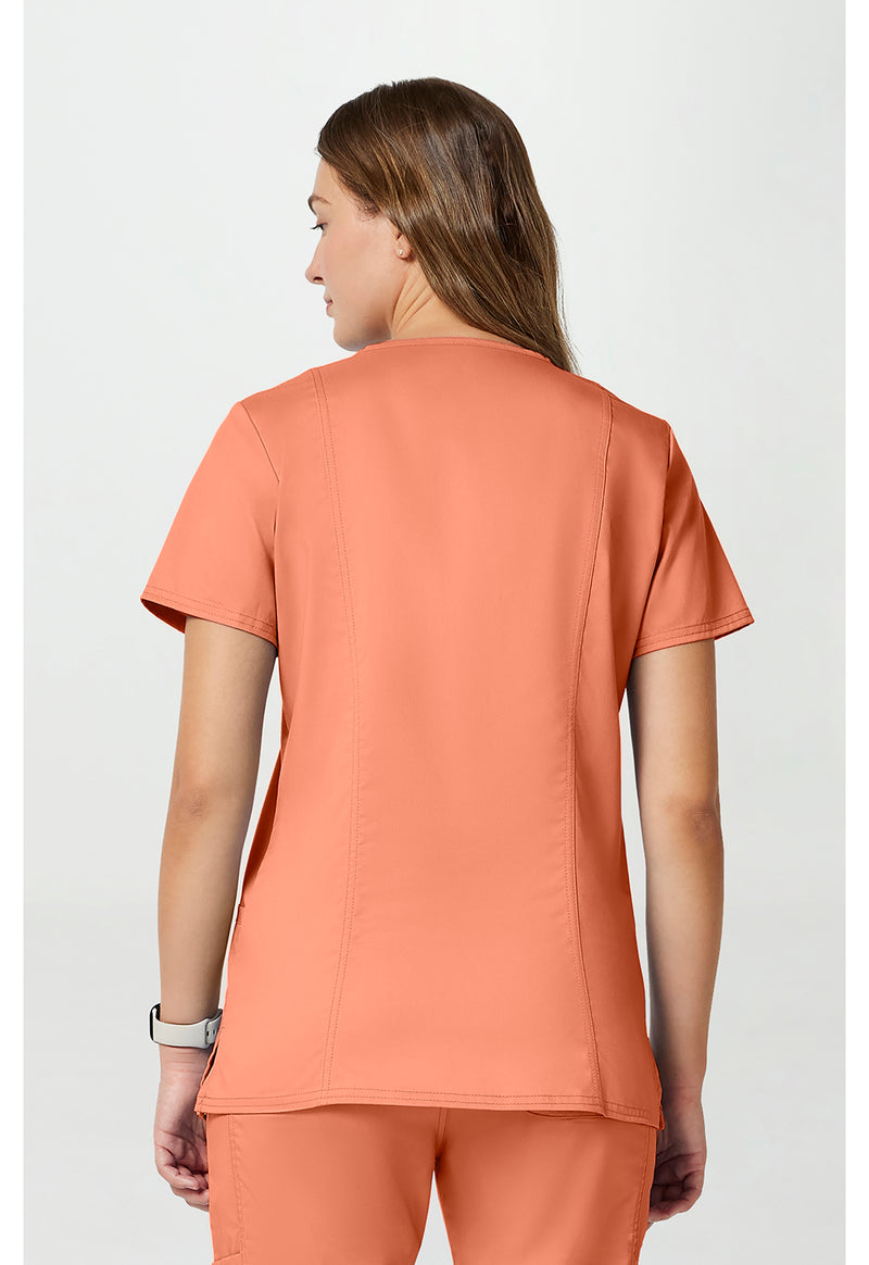 Papaya Juice - Cherokee WW Revolution Women Scrub Top - Back View