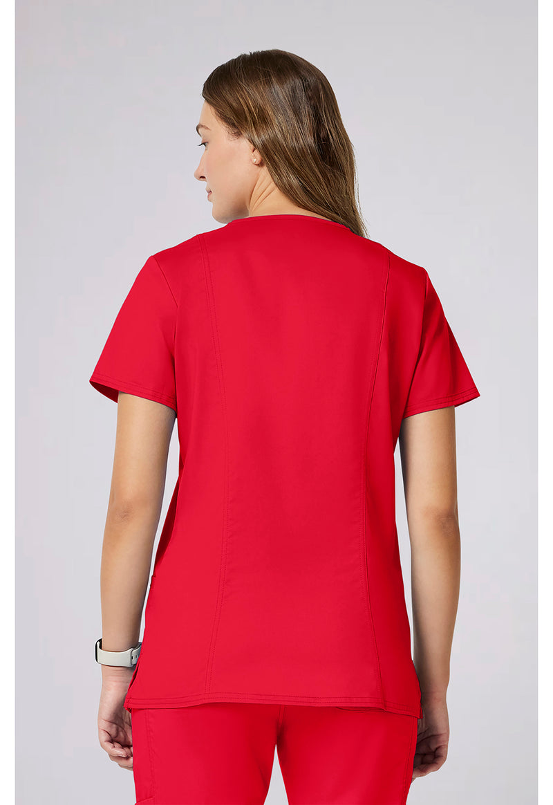 Sweet Paprika - Cherokee WW Revolution Women Scrub Top - Back View
